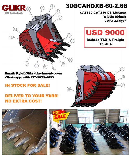 60in Heavy Duty Excavator Bucket fits CAT 336