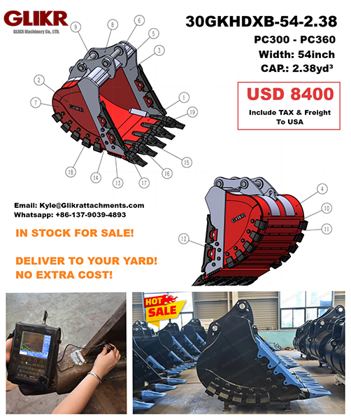 54in Heavy Duty Excavator Bucket fits PC 360